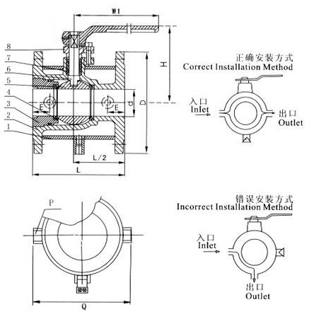 電動閥門保溫球閥結(jié)構(gòu)圖