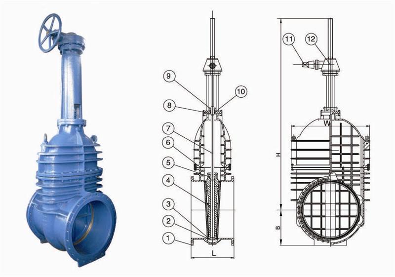 big size cast iron gate valve