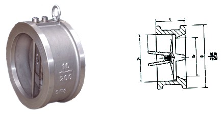 對夾式蝶形止回閥